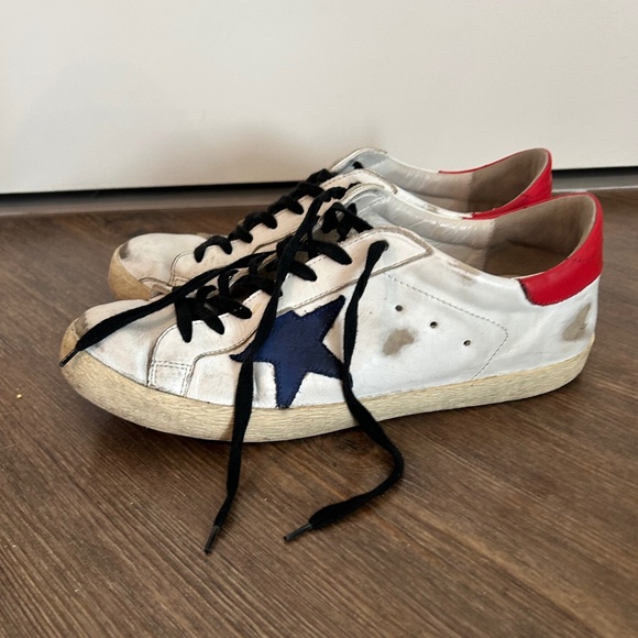 Mens Golden Goose Super Star Sneakers - Picture 1 of 13